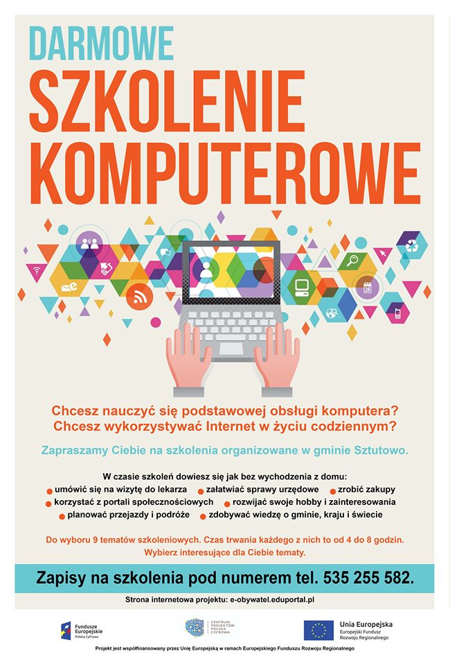 szkolenie komputerowe dla seniorów gmina sztutowo