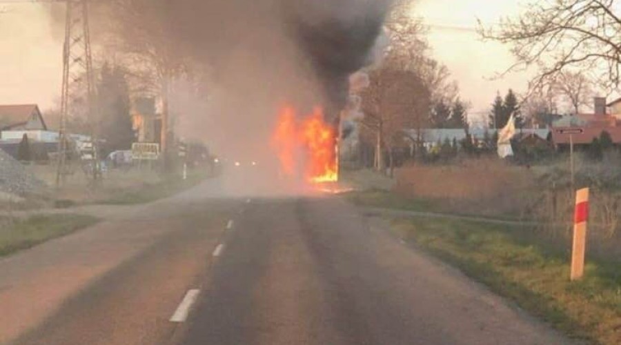 pozar autobusu  osp ndg