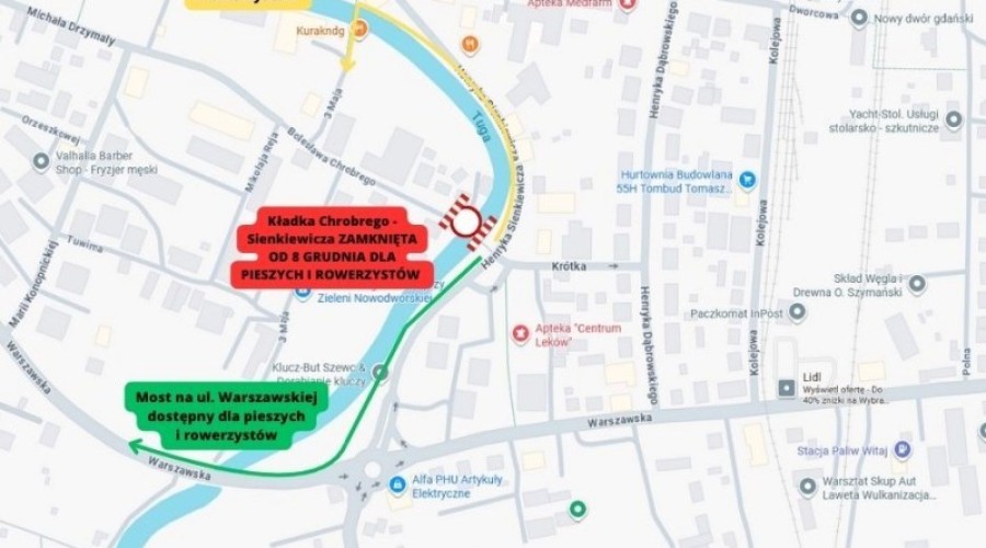 kładka Chrobrego-Sienkiewicza, Nowy Dwór Gdański (2)