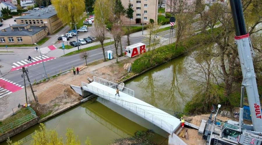 Nowy Dwór Gdański Remont kładki nad tugą  (1)