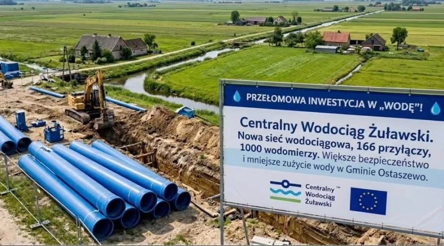 cwz budowa sieci wodociagowej ostaszewo