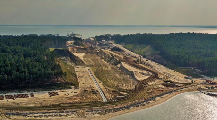 Wrzesień na budowie drogi wodnej łączącej Zalew Wiślany z Zatoką Gdańską Zdjęcia (7)