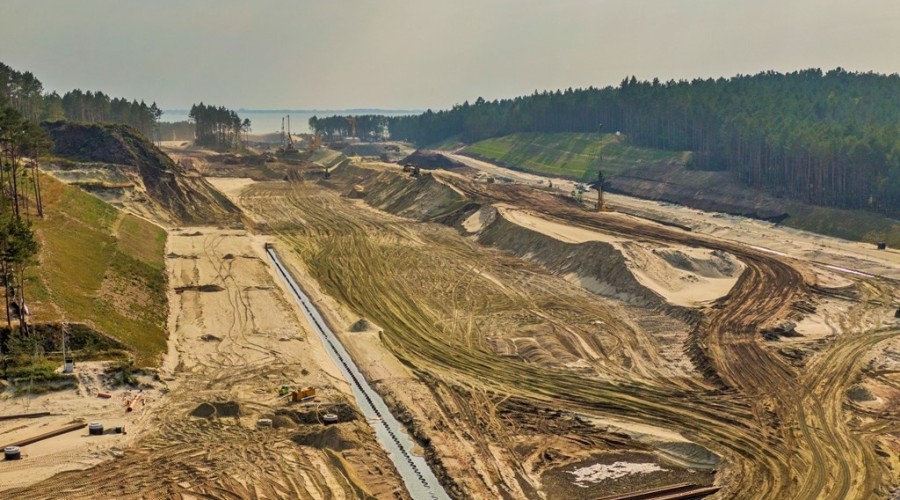 Wrzesień na budowie drogi wodnej łączącej Zalew Wiślany z Zatoką Gdańską Zdjęcia (8)