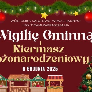 Wójt Gminy Sztutowo zaprasza na Gminną Wigilię 2025