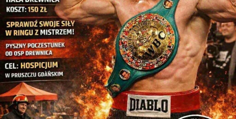 Seminarium z Krzysztofem „Diablo” Włodarczykiem w Drewnicy. Sportowa akcja na rzecz hospicjum