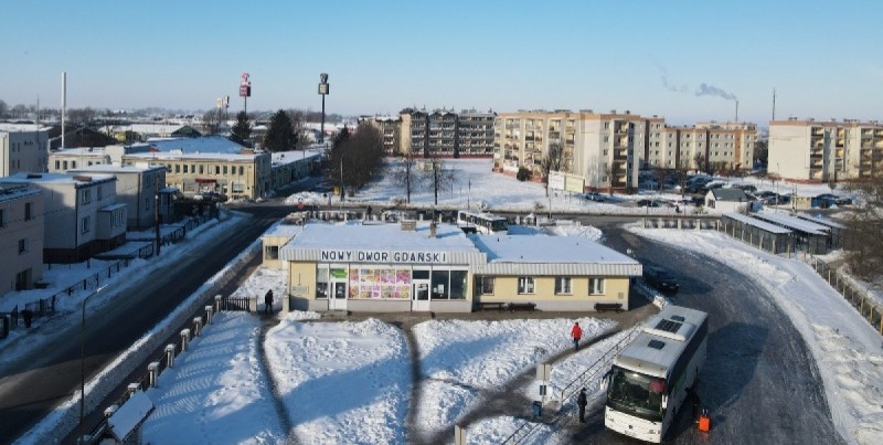 Dworzec PKS w Nowym Dworze Gdańskim otwarty całodobowo podczas mrozów – komunikat urzędu