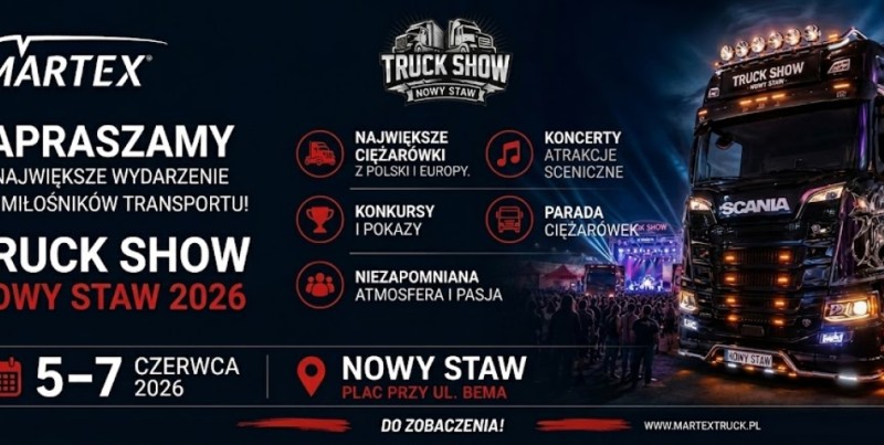Truck Show Nowy Staw 2026!  Wielki zlot ciężarówek wraca! Trwa sprzedaż biletów