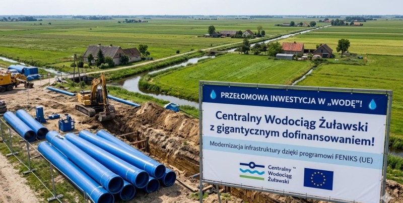 Przełomowa inwestycja w „wodę”!. Centralny Wodociąg Żuławski z gigantycznym dofinansowaniem!