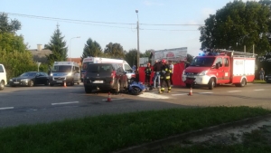 Nowy Dwór Gdański. Kolejny wypadek z udziałem motocykla na skrzyżowaniu Jantarowej i Morskiej.