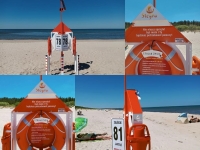 Gmina Stegna. Na plażach Mierzei pomogą stojaki życia.