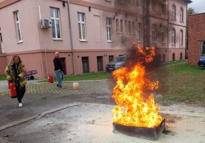 Ćwiczenia przeciwpożarowe w szpitalach w Malborku i Nowym Dworze Gdańskim