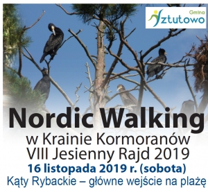 VIII Jesienny Rajd 2019. Nordic Walking w Krainie Kormoranów. Zaproszenie.