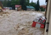 Nowy Dwór Gd. Strażacy ochotnicy prowadzą zbiórkę na rzecz poszkodowanych powodzią.