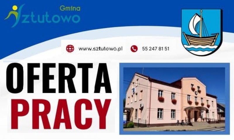 Wójt Gminy Sztutowo ogłasza otwarty i konkurencyjny nabór na wolne stanowisko urzędnicze do spraw oświaty