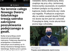 Nowy Dwór Gd. Informacja o napadzie na dziewczynkę to fake news.