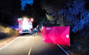 Tragiczny wypadek motocyklisty na trasie Krynica Morska - Piaski