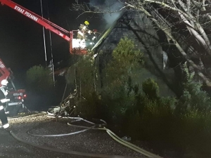 Pożar w Drewnicy. 1 osoba poszkodowana.