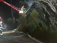 Pożar w Drewnicy. 1 osoba poszkodowana.