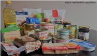 Informacja związana z wydawaniem żywności w gminie Stegna w maju.