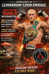Seminarium z Krzysztofem „Diablo” Włodarczykiem w Drewnicy. Sportowa akcja na rzecz hospicjum