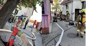 Pożar budynku mieszkalnego w Nowym Dworze Gdańskim. Jedna osoba poszkodowana.