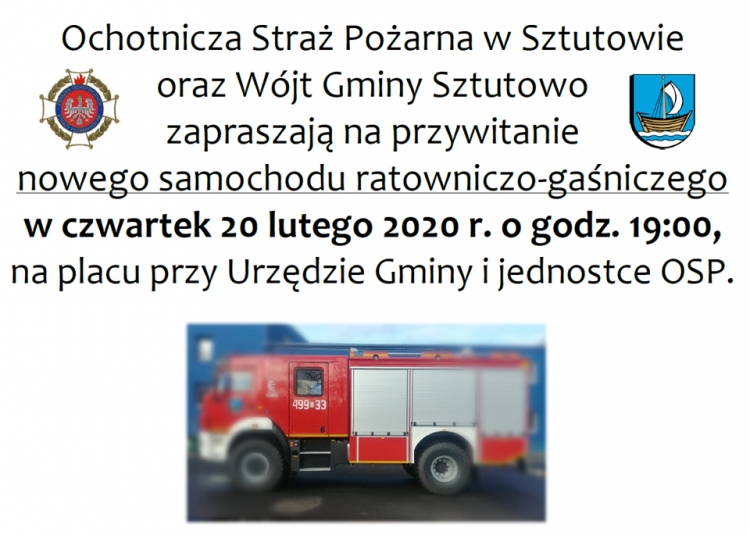 Strażacy z OSP Sztutowo zapraszają wszystkich do wspólnego świętowania.