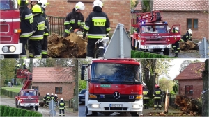 Orkan Grzegorz nad Żuławami. Interwencje Strażaków - 29.10.2017