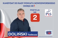 Kandydat do Rady Powiatu w Nowym Dworze Gdańskim. Tadeusz Doliński. 