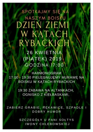 Zapraszamy do Kątów Rybackich na Dzień Ziemi.