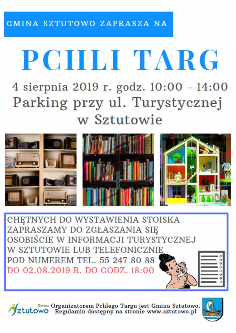 Gmina Sztutowo zaprasza na „Pchli Targ”