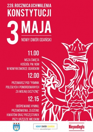 Nowy Dwór Gd. Obchody uchwalenia Konstytucji Trzeciego Maja.