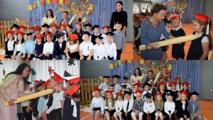 Nowy Dwór Gd. Pasowanie na ucznia w Szkole Podstawowej nr 2.