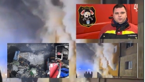 Marynowy. Pożar w kotłowni w bloku mieszkalnym. Silne zadymienie odcięło mieszkańcom drogę ewakuacji.