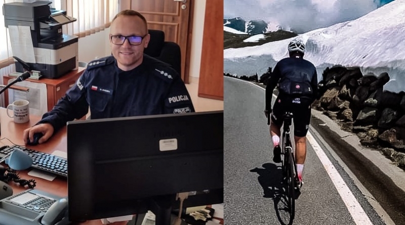 Nowodworski dyżurny na rowerze zdobył kolarskie piekło w Alpach Wschodnich 