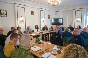 Posiedzenie Powiatowego Zespołu Zarządzania Kryzysowego w Nowym Dworze Gdańskim