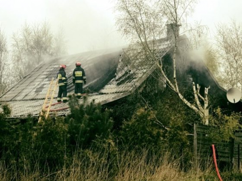 Przegrana walka z ogniem. Pożar domu w Stobcu - 28.04.2017